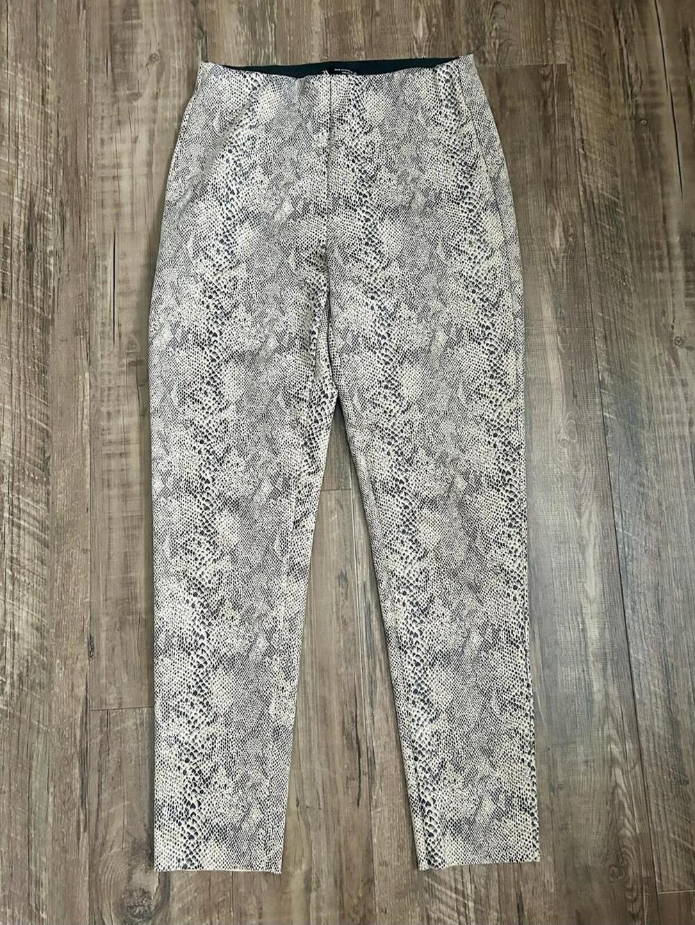Zara Snakeskin Pattern High Rise Leggings Size Medium, Brown, Black Colors